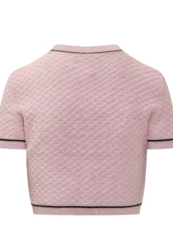 Cropped Top with Flower Buttons