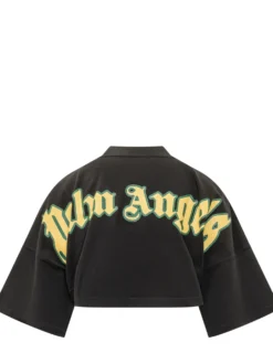 Cropped T-shirt with Front Logo