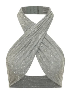 Cross Neck Draped Top