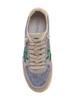 Denim and Suede Sneakers