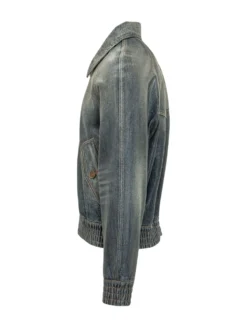 Denim Jacket with Classic Collar