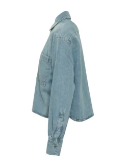 Denim Shirt with Patch Pocket