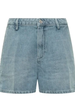 Denim Shorts with Pockets and Belt Loops