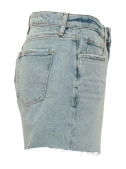 Denim Shorts with Raw Hem