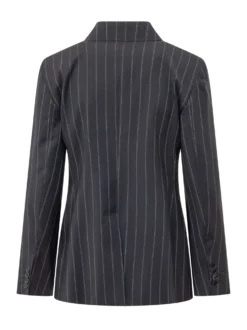 Double Breasted Blazer with Pinstripes