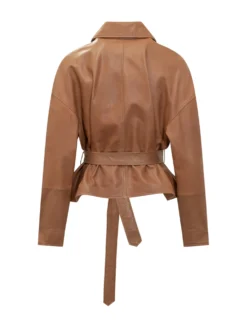 Double Breasted Jacket with Belt and Collar