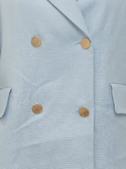 Double Breasted Jacket with Contrast Buttons