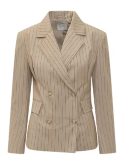 Double Breasted Pinstripe Blazer