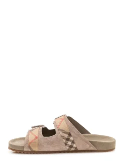 Double Buckle Slide Sandals