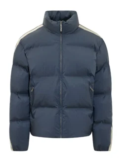 Down Jacket High Neck Zip with Logo