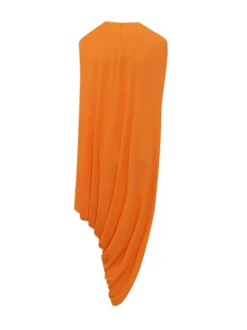 Draped Asymmetric Sleeveless Dress