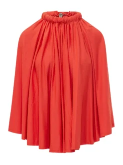 Draped High Neck Top