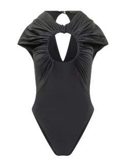 Draped One Piece Swimsuit