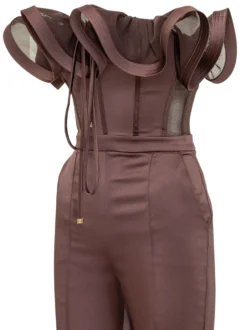 Draped Shoulder Jumpsuit