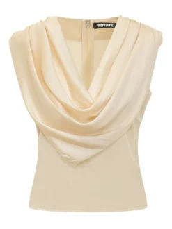Draped Sleeveless Top