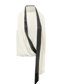 Draped Top with Contrast Band