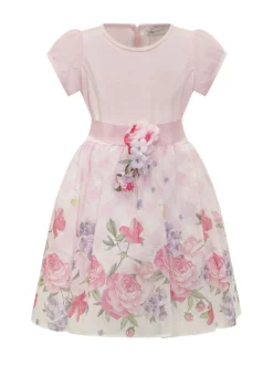 Dress with Floral Skirt
