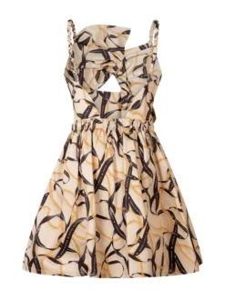Dress with Front Knot and Straps