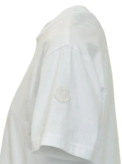 Dress with Short Sleeves and Eyelet Flounce Hem