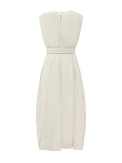 Dress with Wide Straps and Belt