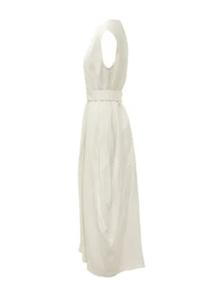 Dress with Wide Straps and Belt