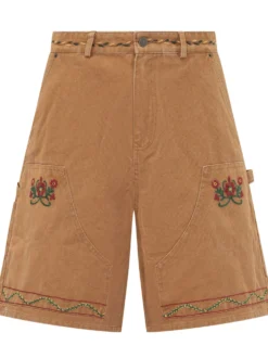 Embroidered Floral Shorts