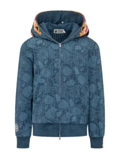 Felpa con Cappuccio Zip Fit Giapponese
