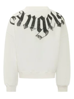 Felpa Loose con Logo sul Collo
