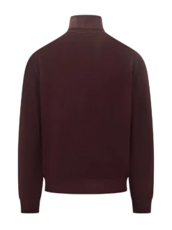 Filippo De Laurentiis Bordeaux Wool Turtleneck Sweater