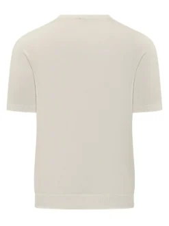 Fine Knit Crew Neck Short Sleeve Sweater