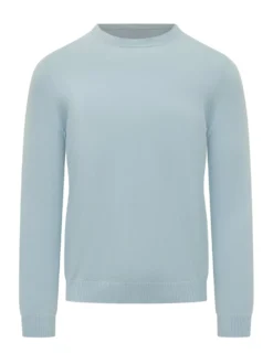 Fine Knit Crew Neck Sweater with Long Sleeves