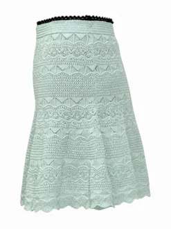 Flared Pointelle Mini Skirt