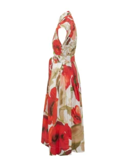 Floral Belted Midi Dress