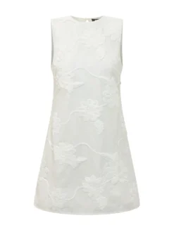 Floral Embroidered Mini Dress