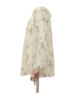 Floral Print Blouse with Ties