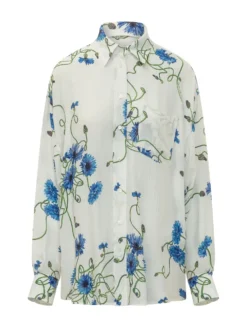 Floral Shirt with Chest Pocket