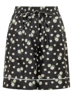 Floral Shorts with Drawstring