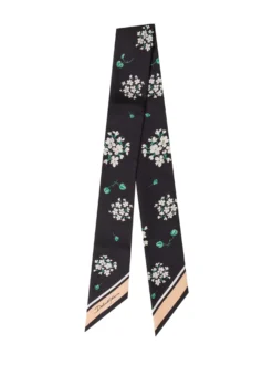 Floral Silk Bandeau Scarf