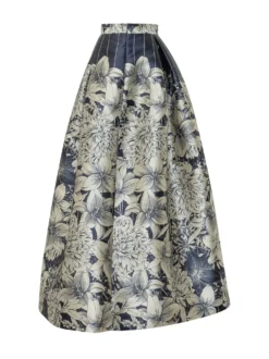 Full Skirt with Floral Print