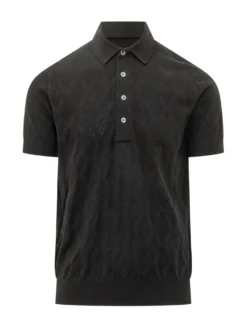 Geometric Pattern Polo Shirt