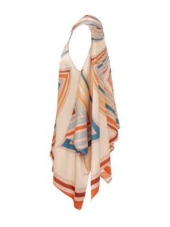Geometric Print Halter Top