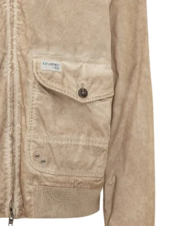 Giacca Bomber con Zip e Tasche