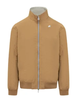 Giacca con collo alto e zip frontale