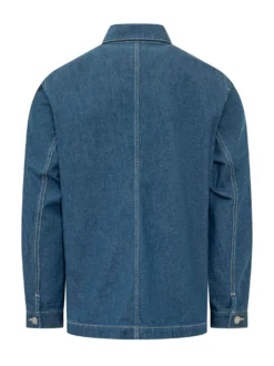 Giacca Denim con Tasche Multiple