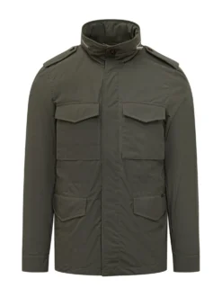 Giacca Denver con Collo Alto e Tasche con Patta