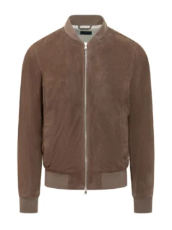 Giacca in Suede con Zip