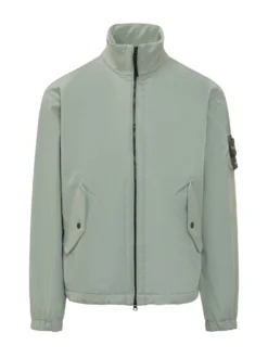 Giacca Tecnica con Zip e Patch Logo
