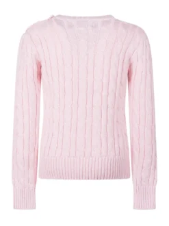 Girls Cotton Cable-Knit Crewneck Sweater