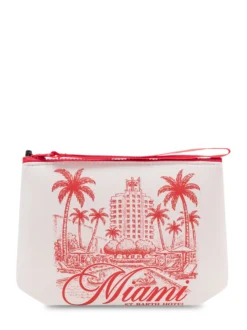 Graphic Print Pouch with Zip