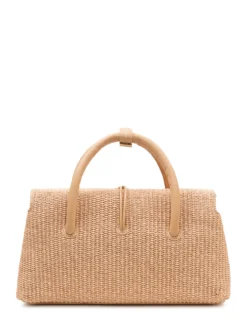 Hand Bag Dotta in Wicker with Flap